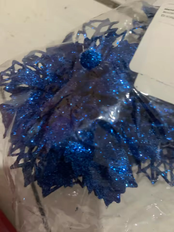 Artificial Christmas Tree Flower Glitter Decoration