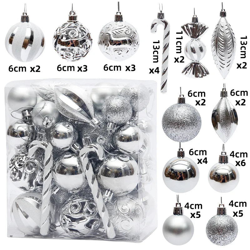 40 Pieces Christmas Ornaments Set