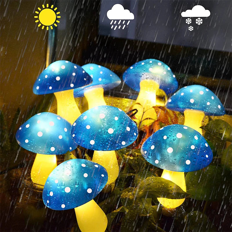 Solar-Powered Mushroom Light Garden Outdoor Decor