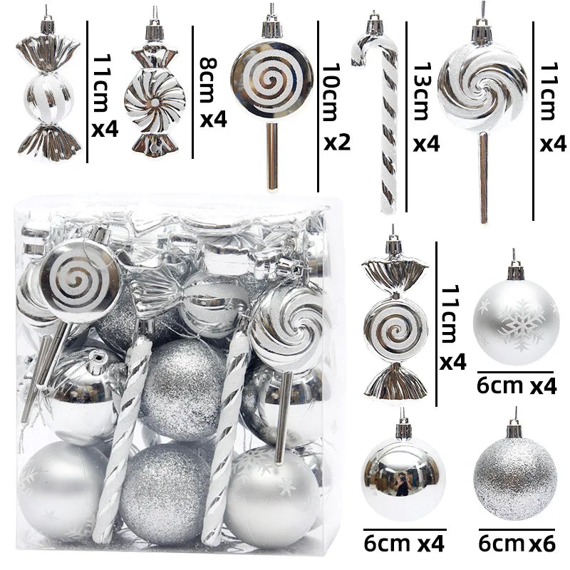 40 Pieces Christmas Ornaments Set