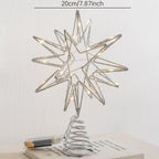 Christmas Star Tree Topper with Warm White Lights
