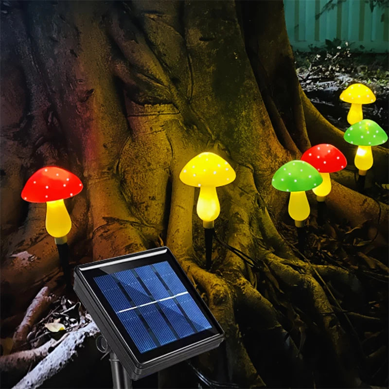Solar-Powered Mushroom Light Garden Outdoor Decor
