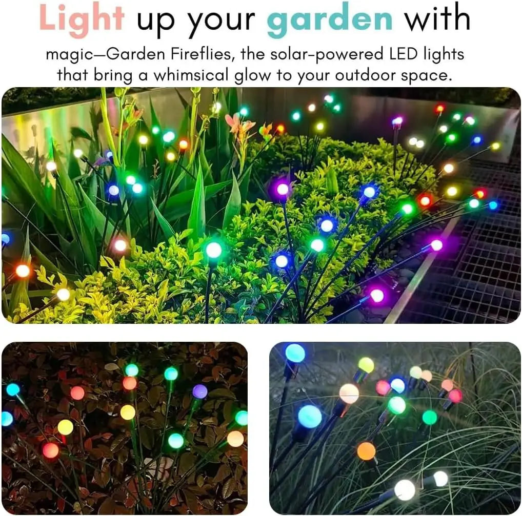LED Solar Garden Lights Firefly Waterproof Solar Lights