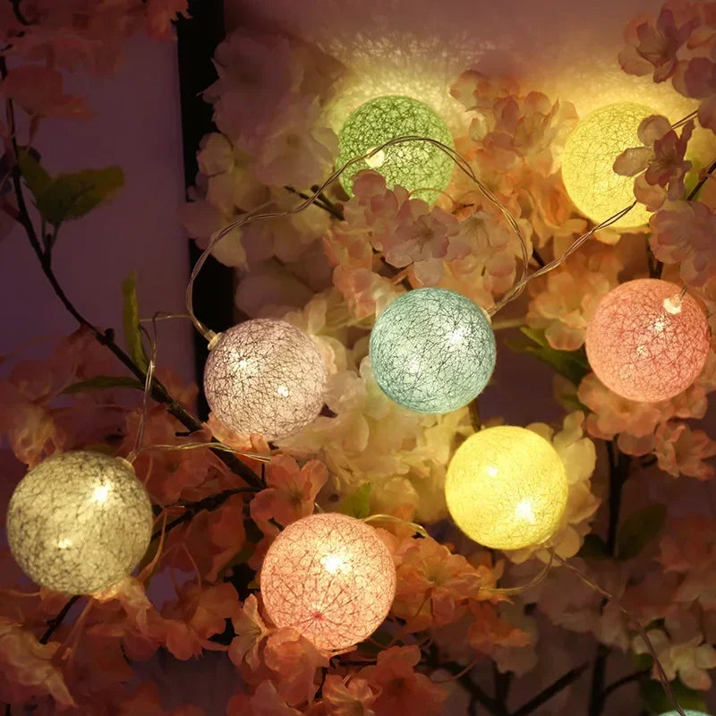 Cotton Balls String Lights  (OUT OF STOCK)