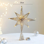 Christmas Star Tree Topper with Warm White Lights