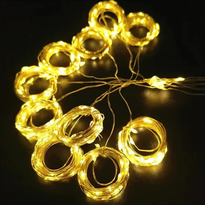 Christmas Curtain String Lights Decoration