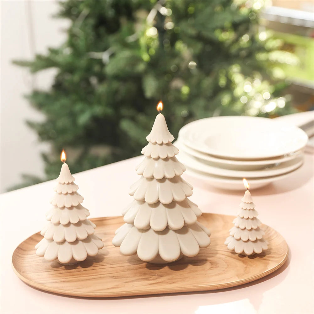 Christmas Tree Silicone Molds for Candle Making Xmas Handmade Candle Making Mould DIY Craft Candle Making Supplies