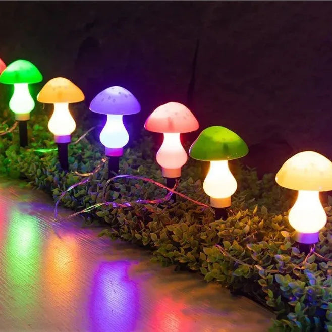 Solar-Powered Mushroom Light Garden Outdoor Decor