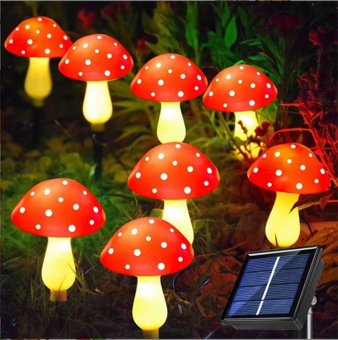 Solar-Powered Mushroom Light Garden Outdoor Decor