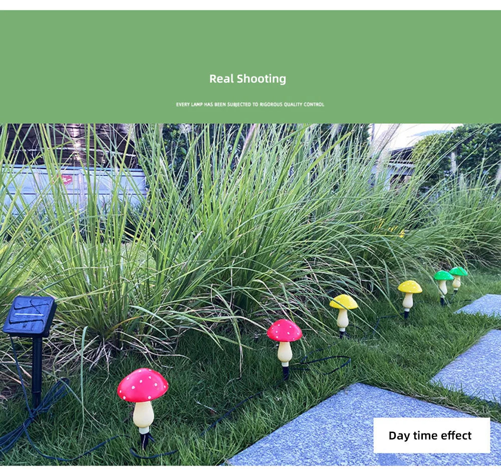 Solar-Powered Mushroom Light Garden Outdoor Decor