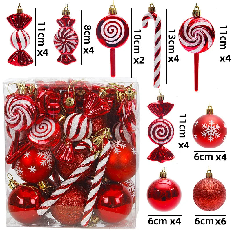 40 Pieces Christmas Ornaments Set