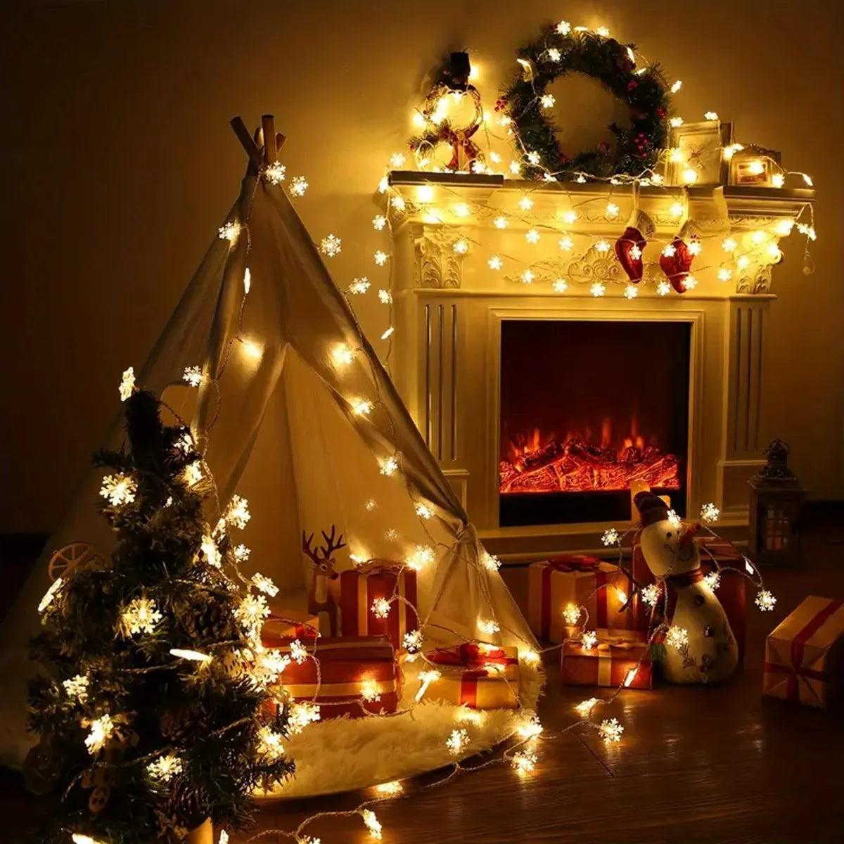 Snowflake Christmas String Light Indoor & Outdoor Decorative