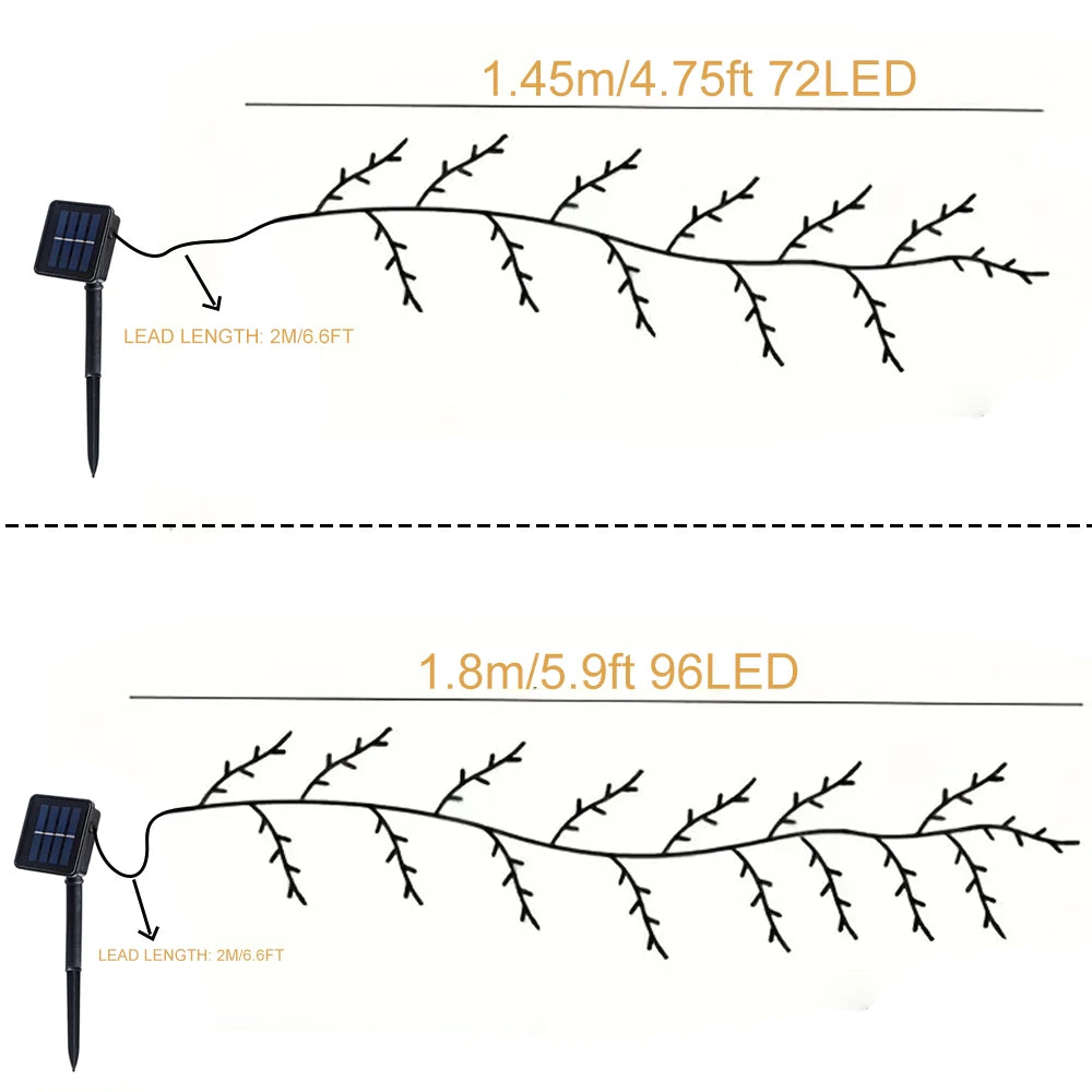 Christmas Tree Branch Lamp (Solar Powered)