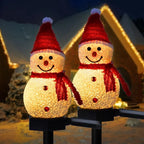 Solar-Powered Snowman Outdoor Decoration