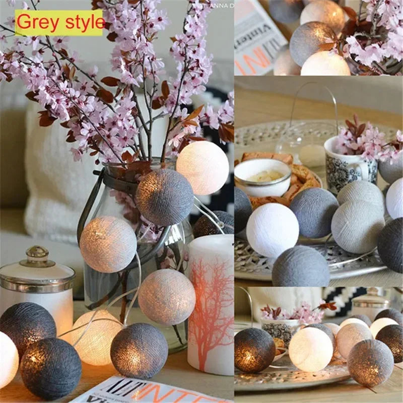 Cotton Balls String Lights  (OUT OF STOCK)