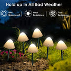 Solar-Powered Mushroom Lights Outdoor Decorative