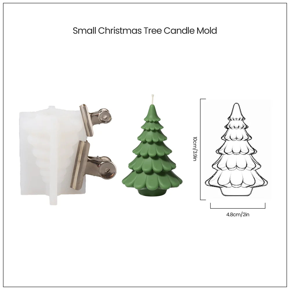 Christmas Tree Silicone Molds for Candle Making Xmas Handmade Candle Making Mould DIY Craft Candle Making Supplies