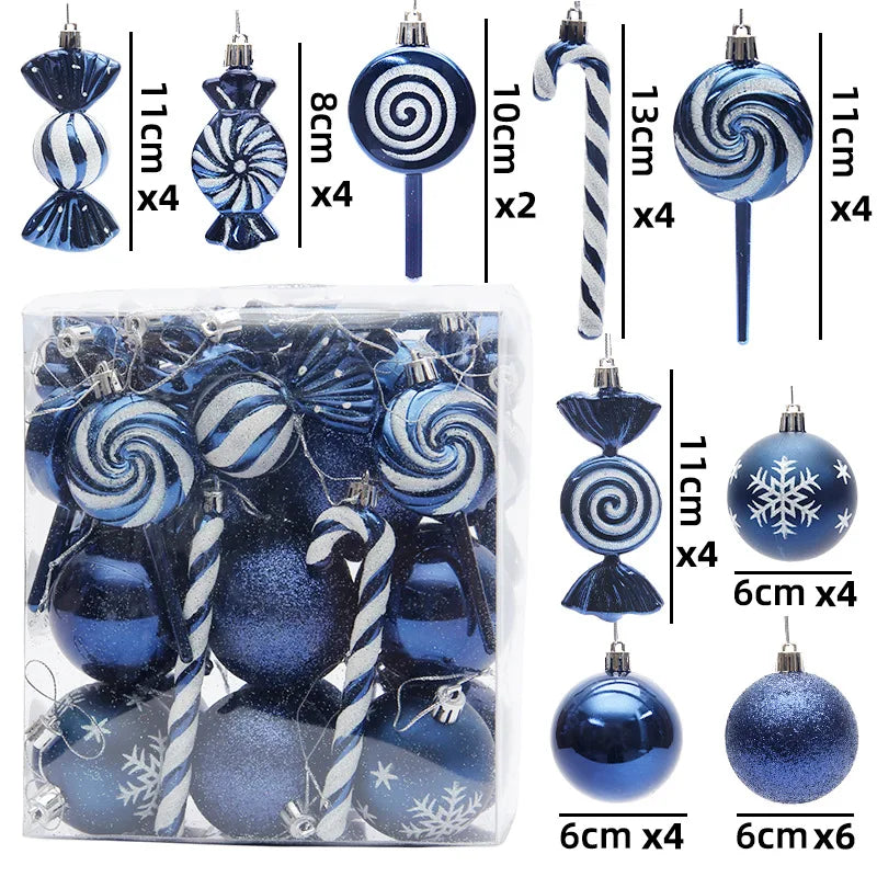 40 Pieces Christmas Ornaments Set