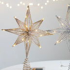 Christmas Star Tree Topper with Warm White Lights