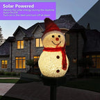 Solar-Powered Snowman Outdoor Decoration