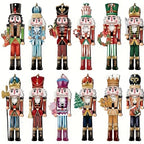 12PCS Nutcracker Wooden Decorative Set