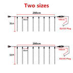 LED Meteor Shower Rain Lights Waterproof Falling Raindrop Fairy String Light for Christmas Holiday Party Patio Decor 30CM