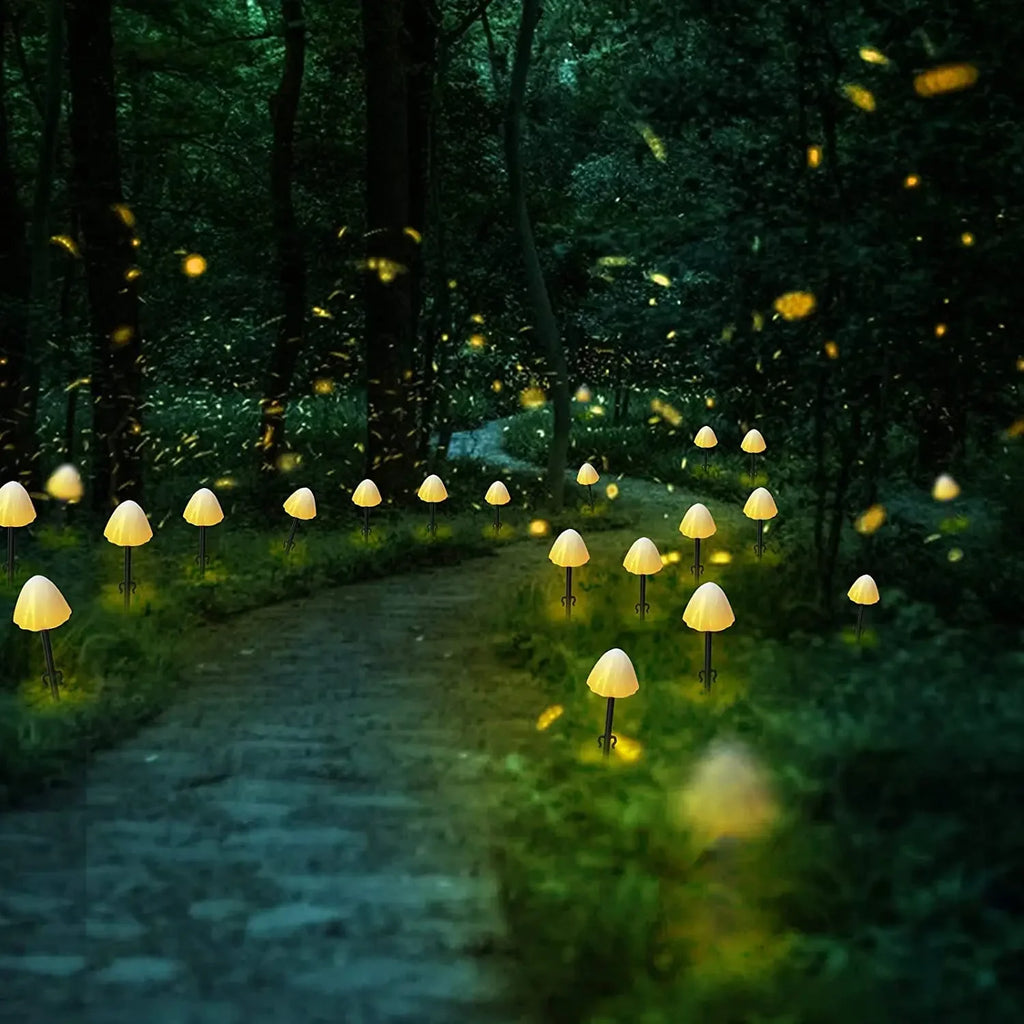 Solar-Powered Mushroom Lights Outdoor Decorative