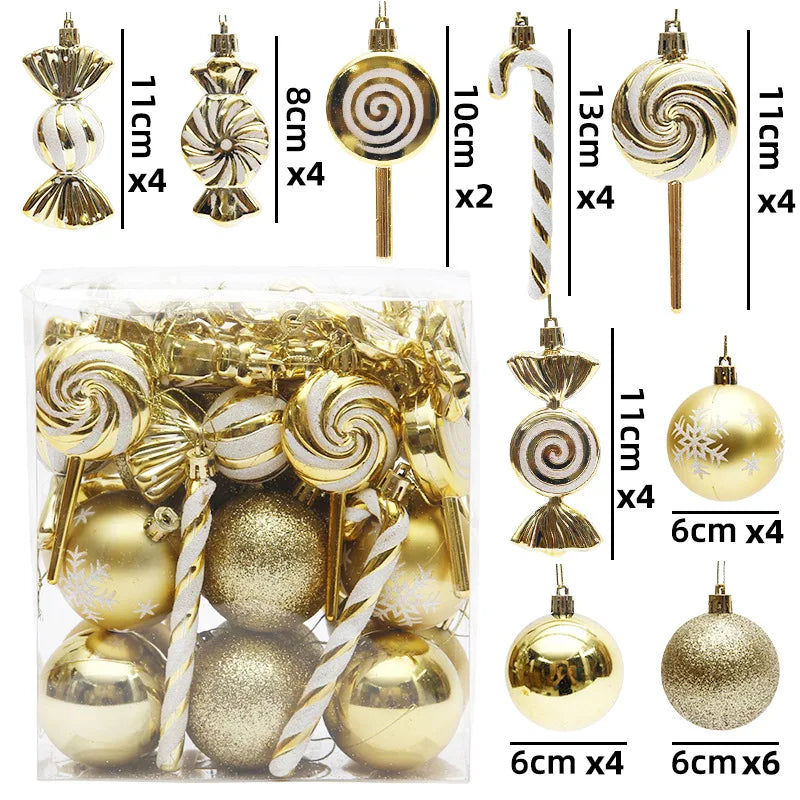 40 Pieces Christmas Ornaments Set