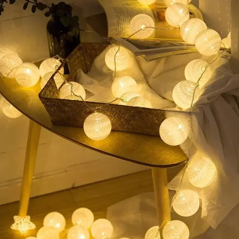 Cotton Balls String Lights  (OUT OF STOCK)