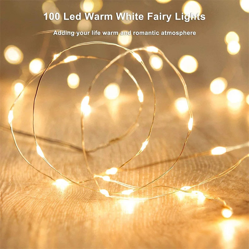 (USB) Christmas Lights Copper Wire String