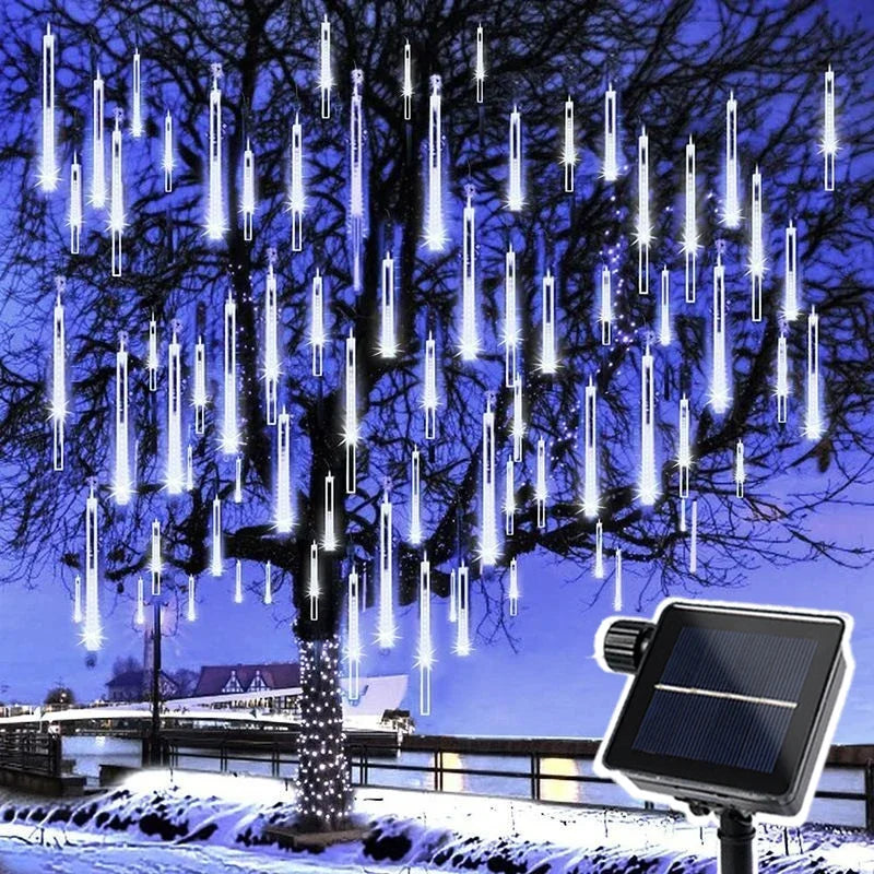 Meteor Shower Rain LED String Lights (Solar Powered)