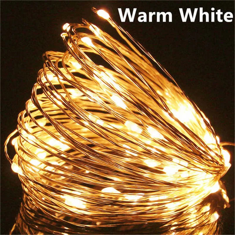 (USB) Christmas Lights Copper Wire String