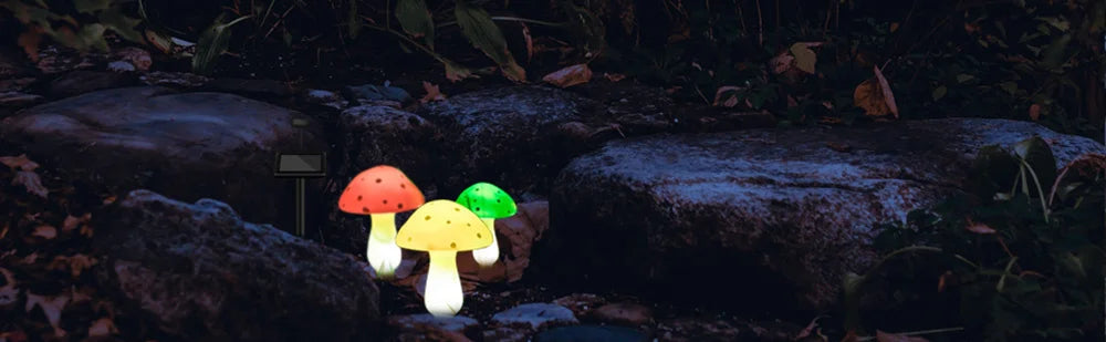 Solar-Powered Mushroom Light Garden Outdoor Decor