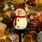 Solar-Powered Snowman Outdoor Decoration