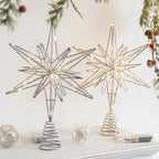 Christmas Star Tree Topper with Warm White Lights