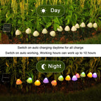 Solar-Powered Mushroom Lights Outdoor Decorative