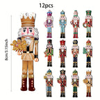 12PCS Nutcracker Wooden Decorative Set