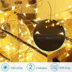 USB Led Fairy Lights Copper Wire String 20M 200LED Holiday Outdoor Lamp Garland For Christmas Tree Wedding Party Decoration