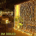 Christmas Curtain String Lights Decoration