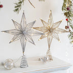 Christmas Star Tree Topper with Warm White Lights
