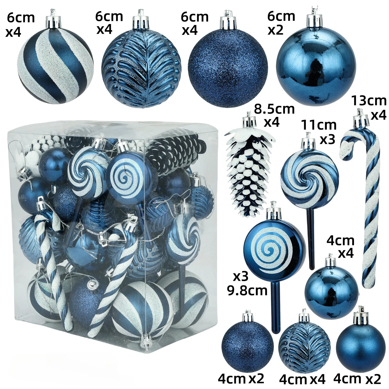 40 Pieces Christmas Ornaments Set
