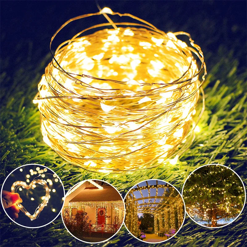(USB) Christmas Lights Copper Wire String