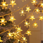 Christmas String Lights LED Acrylic w/ Snowflakes and Trees