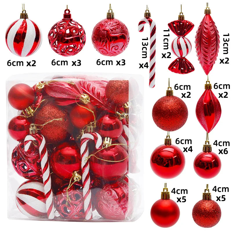 40 Pieces Christmas Ornaments Set
