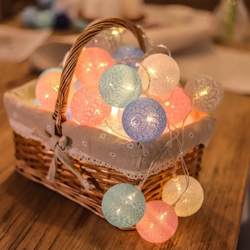 Cotton Balls String Lights  (OUT OF STOCK)
