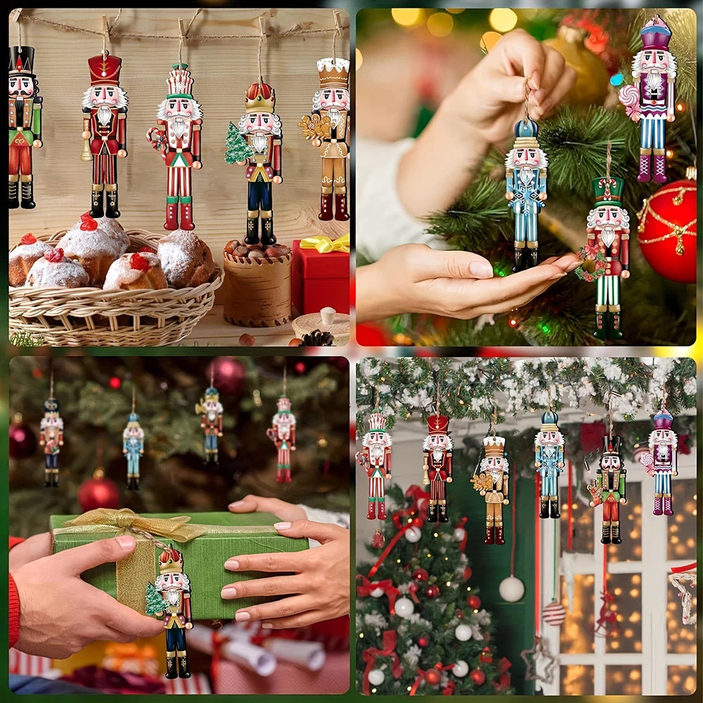 12PCS Nutcracker Wooden Decorative Set