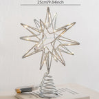 Christmas Star Tree Topper with Warm White Lights