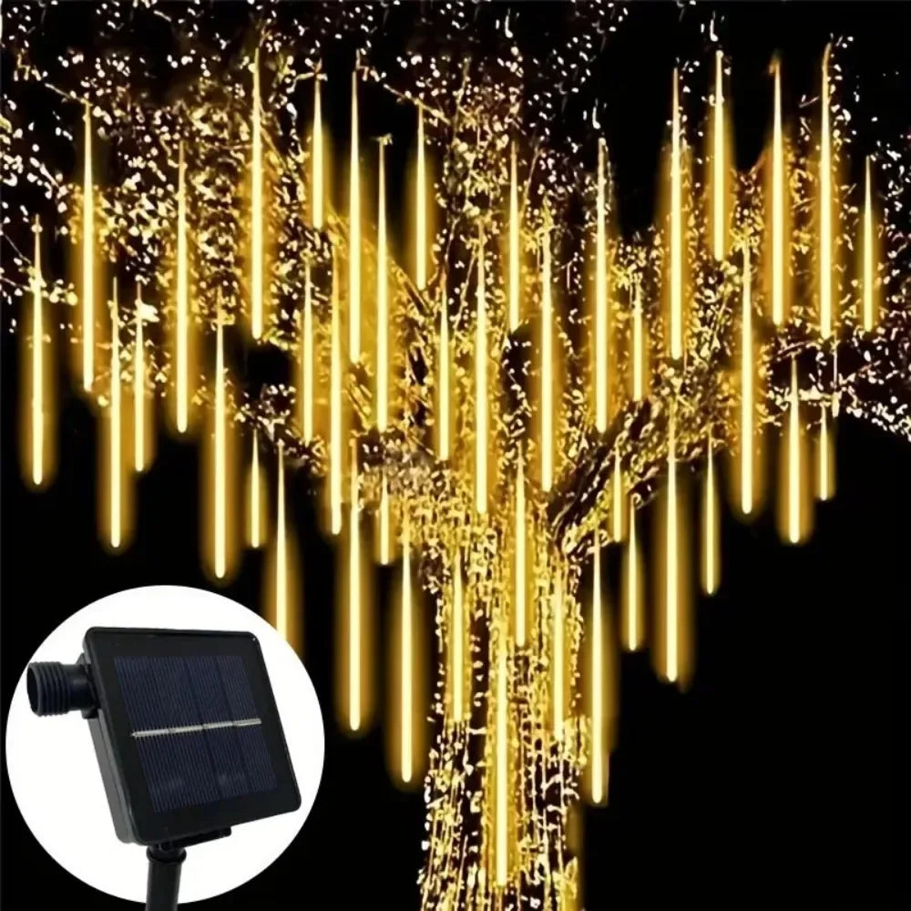 Meteor Shower Rain LED String Lights (Solar Powered)