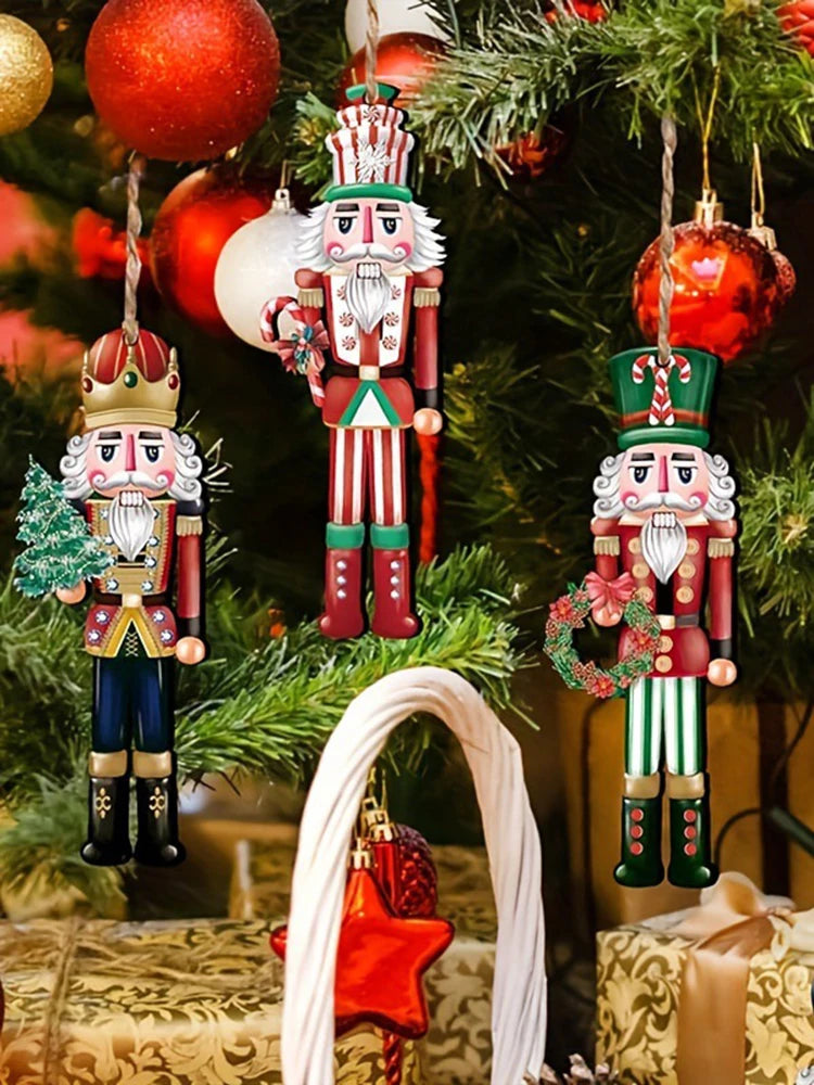 12PCS Nutcracker Wooden Decorative Set