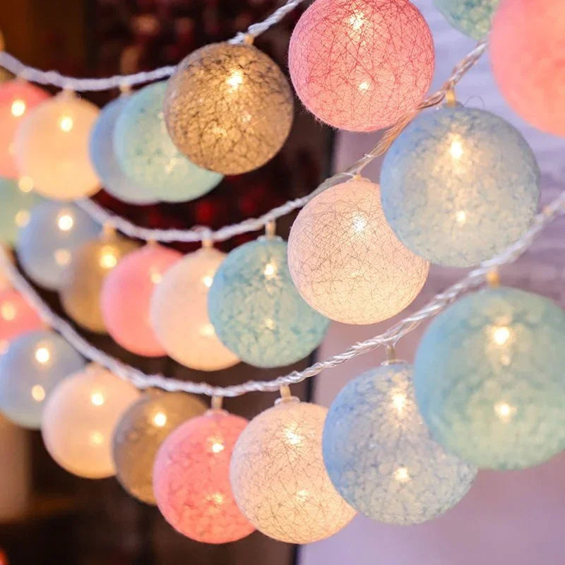 Cotton Balls String Lights  (OUT OF STOCK)